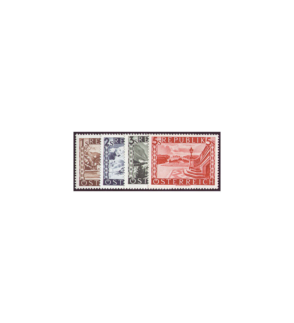 sterreich Nr. 767II-770II postfrisch Landschaften 1945 Walzend.