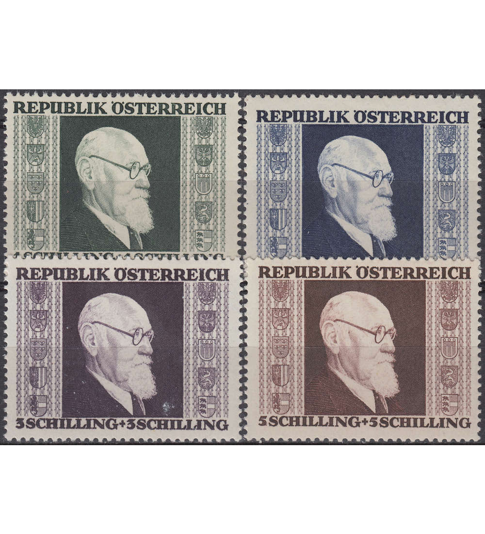 sterreich Nr. 772A-775A post. Dr. Karl Renner 1946