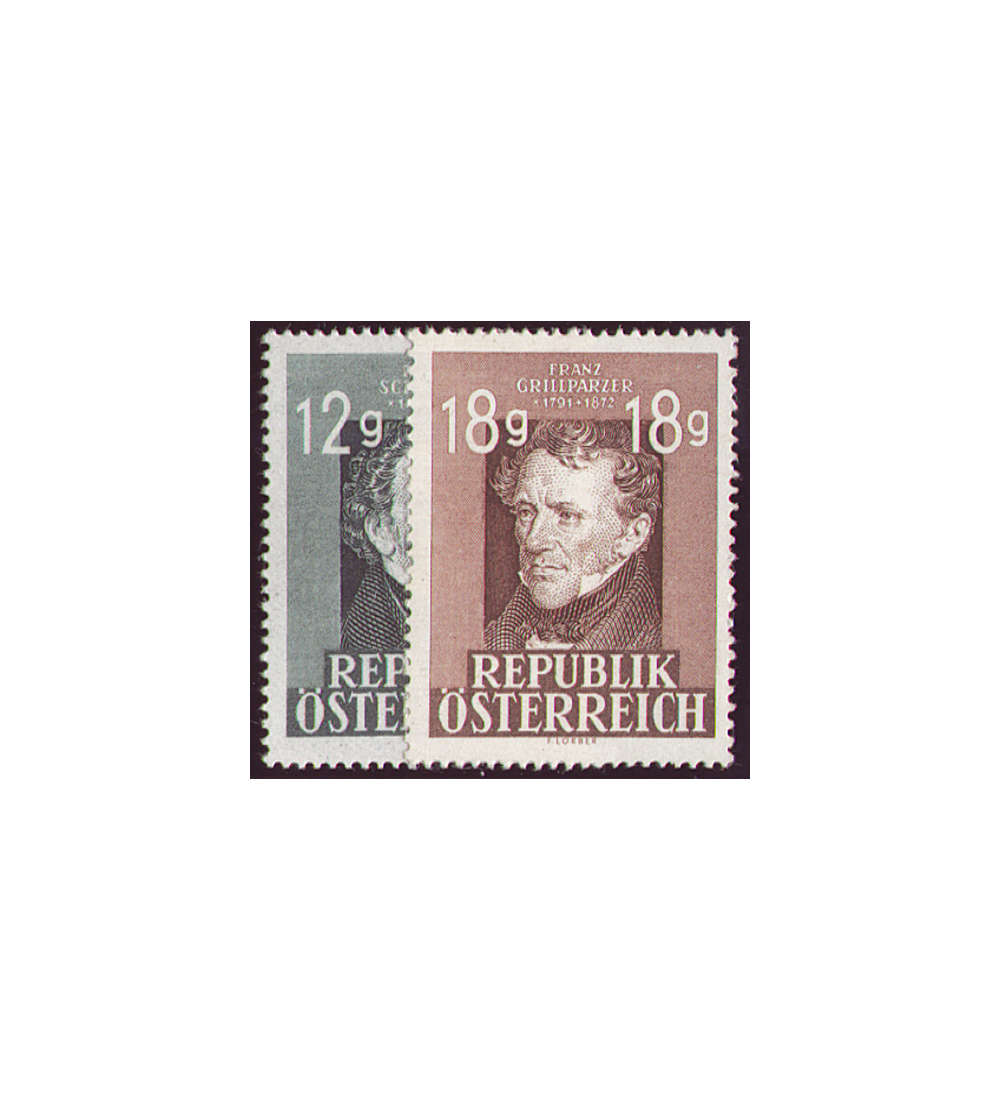 sterreich Nr. 801-802 postfr. Schubert/Grillparzer 1947