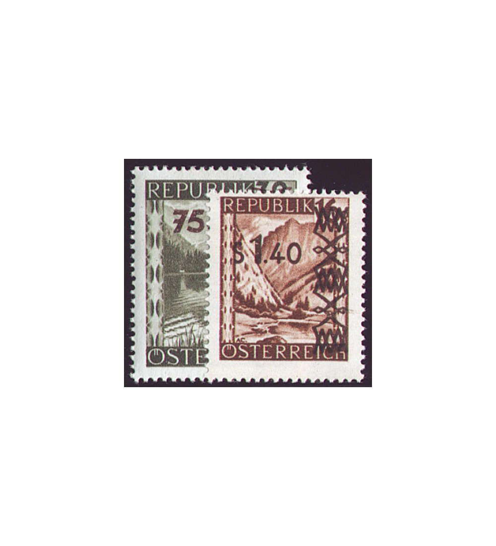 sterreich Nr. 835-836 postfr. Aufdruckwerte 1947