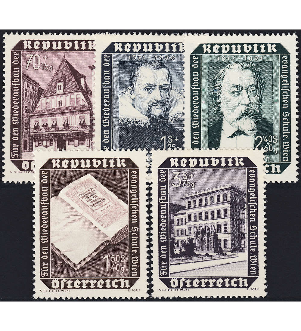 sterreich Nr. 989-993 postfrisch Wiederaufbau der ev. Schule