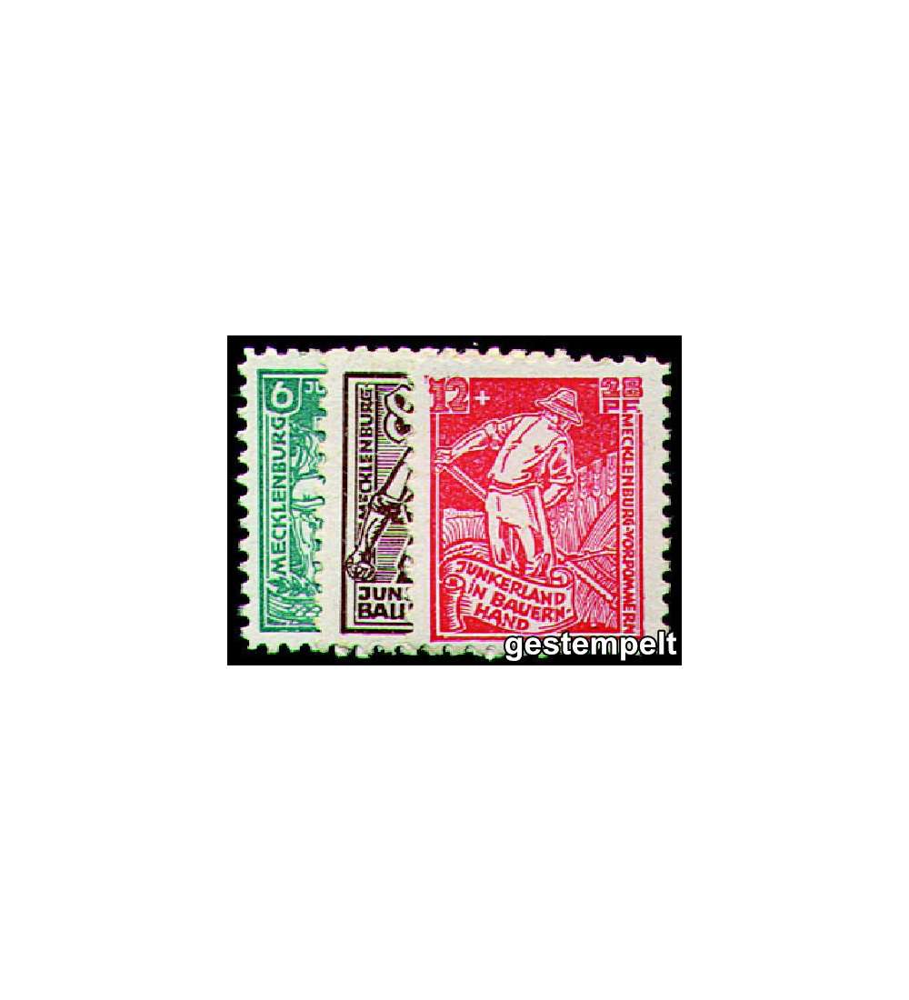 SBZ Nr. 23a-25a gestempelt     Bodenreform 1945