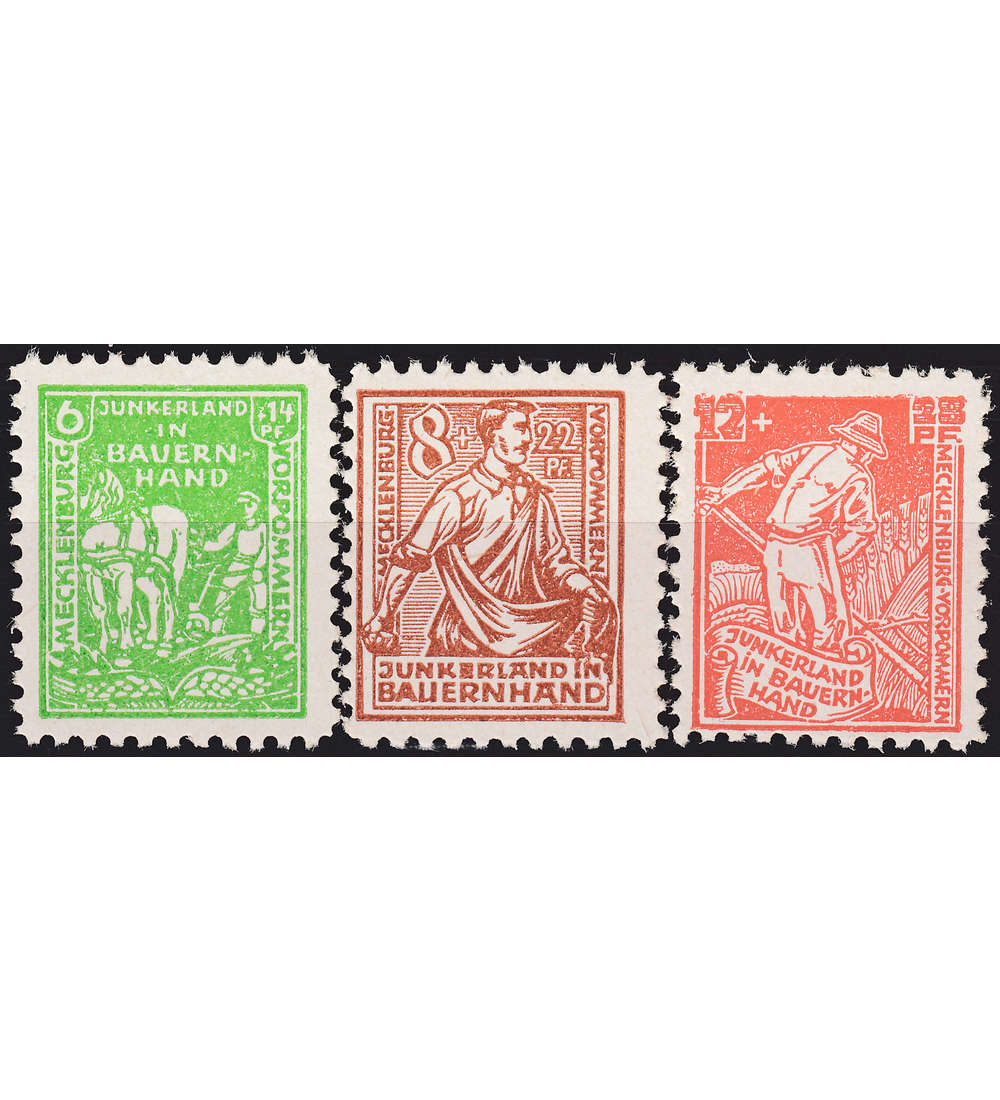 SBZ Nr. 23b-25b postfrisch Bodenreform 1945