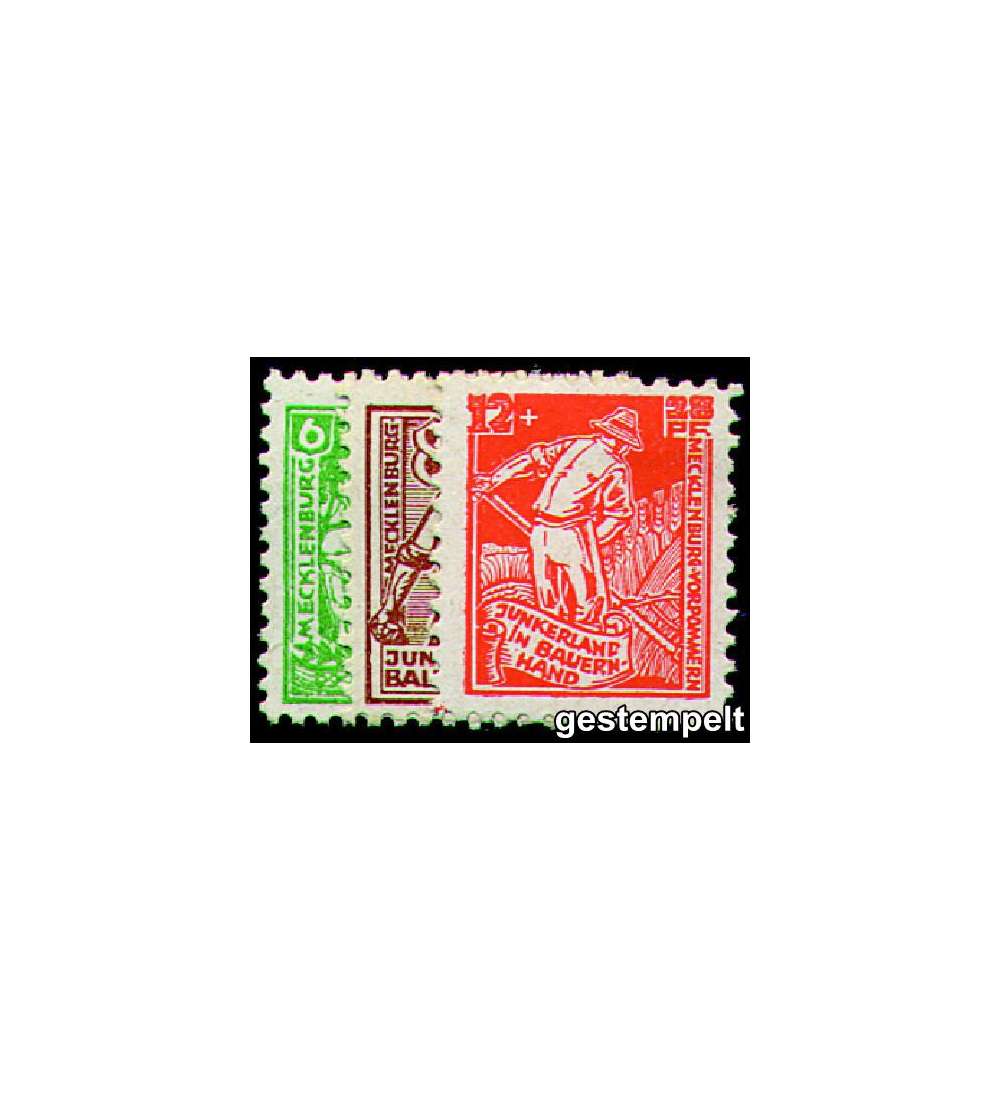 SBZ Nr. 23b-25b gestempelt     Bodenreform 1945