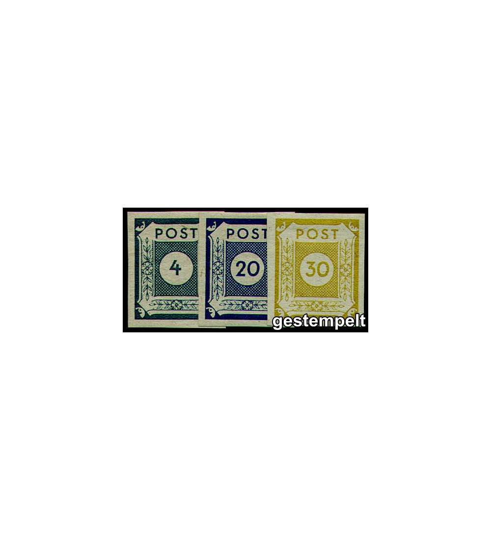 SBZ Nr. 53-55 gestempelt       Ziffern 1945