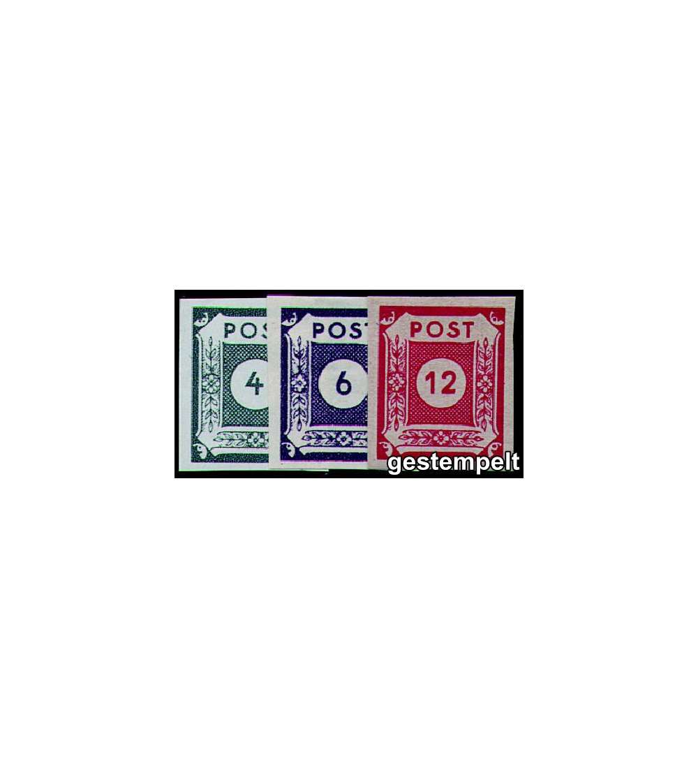 SBZ Nr. 61-63 gestempelt       Ziffern 1946