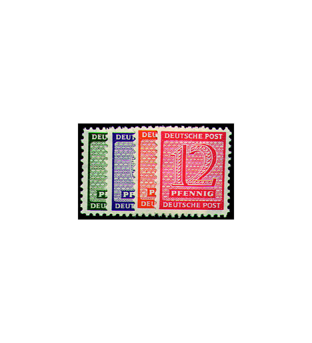 SBZ Nr. 120X-123X postfrisch Ziffern 1945