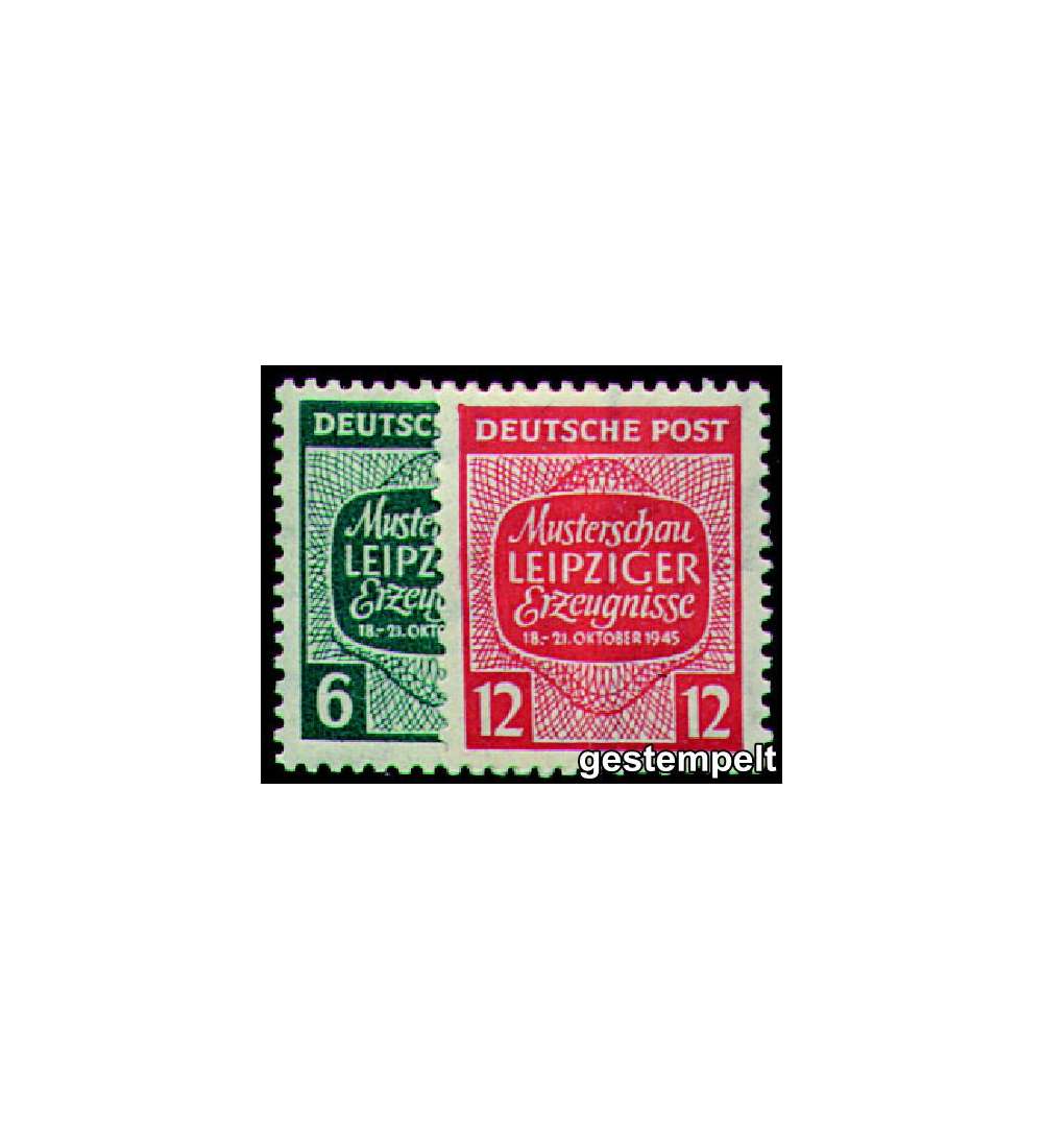 SBZ Nr. 124X-125X gestempelt Musterschau 1945