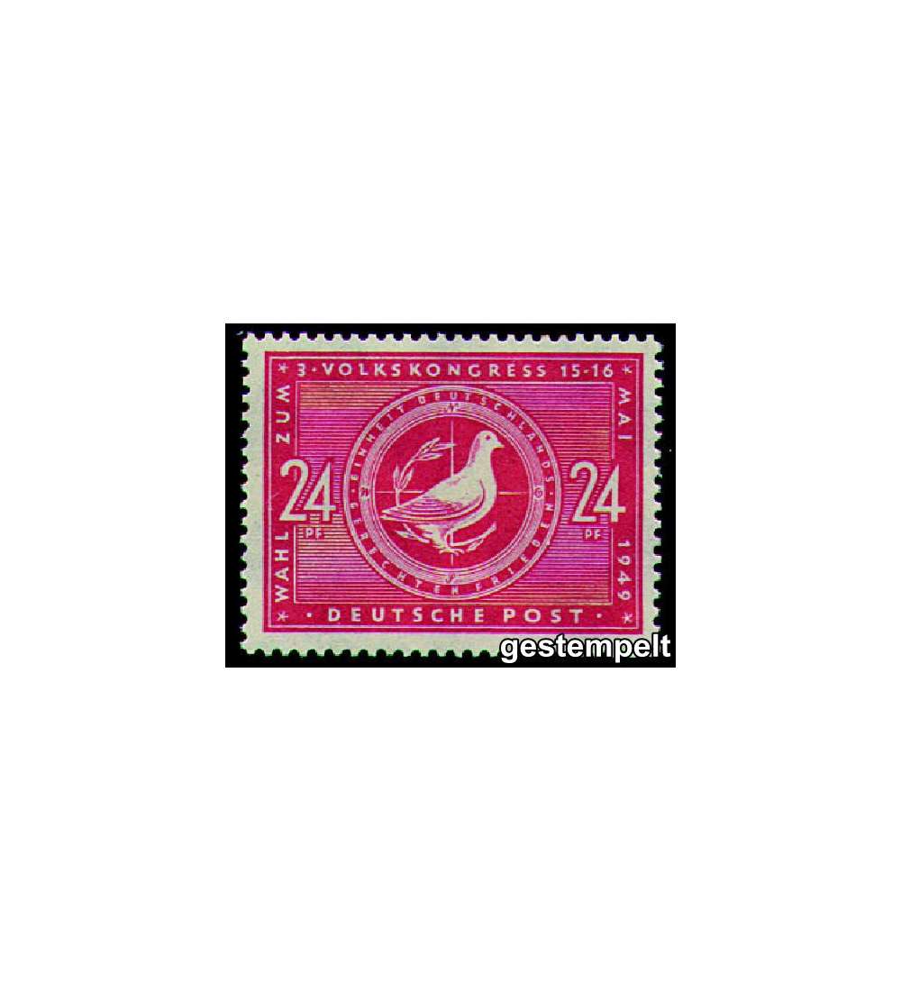 SBZ Nr. 232a gestempelt        Wahl zum Volkskongre 1949