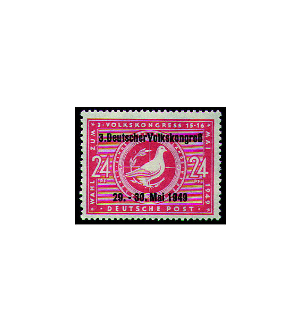 SBZ Nr. 233a postfrisch Volkskongre Aufdruck 1949