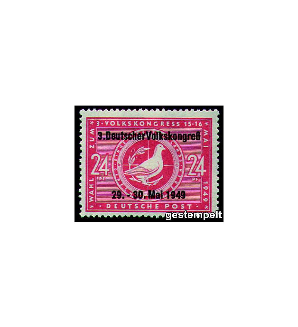 SBZ Nr. 233a gestempelt        Volkskongre Aufdruck 1949