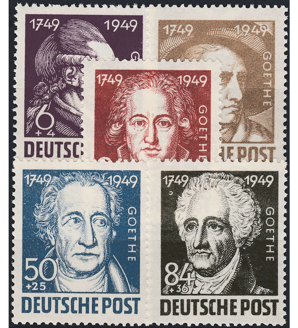 SBZ Nr. 234-238 postfrisch Goethe 1949
