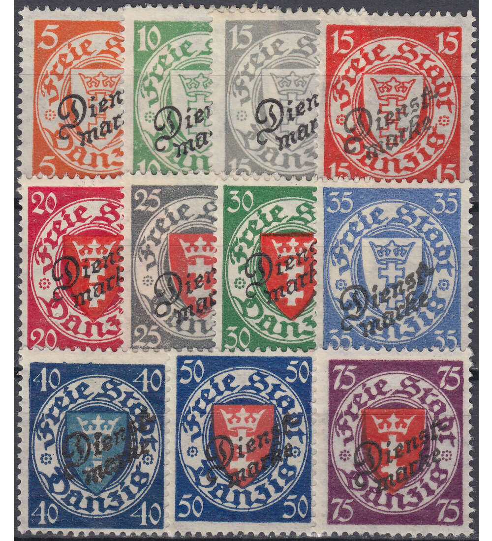 Danzig Dienst Nr. 41-51 postfrisch **