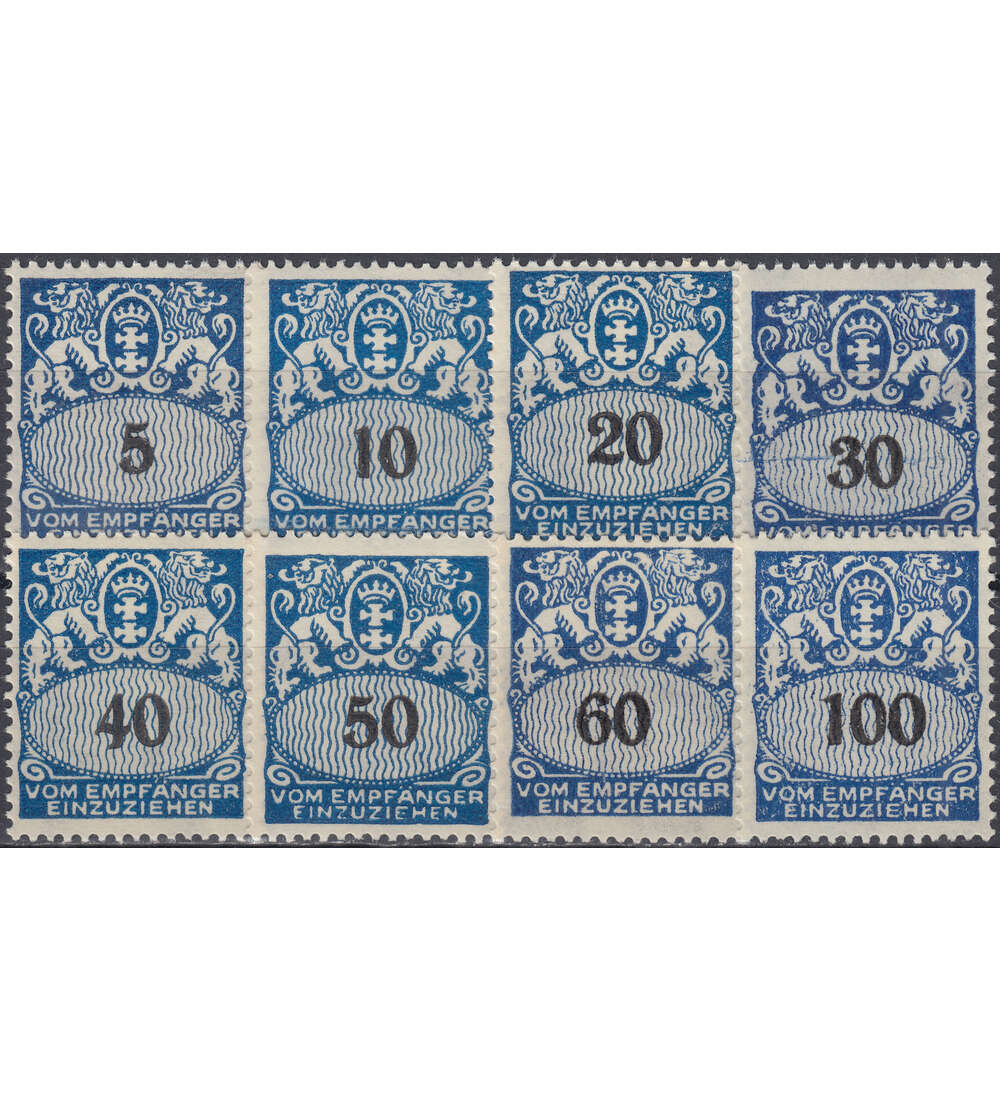 Danzig Porto Nr. 30-37 postfrisch **
