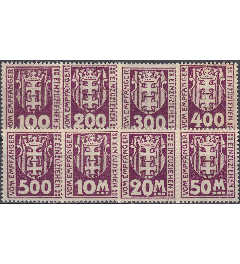 Danzig Porto Nr. 15-23Y postfrisch**