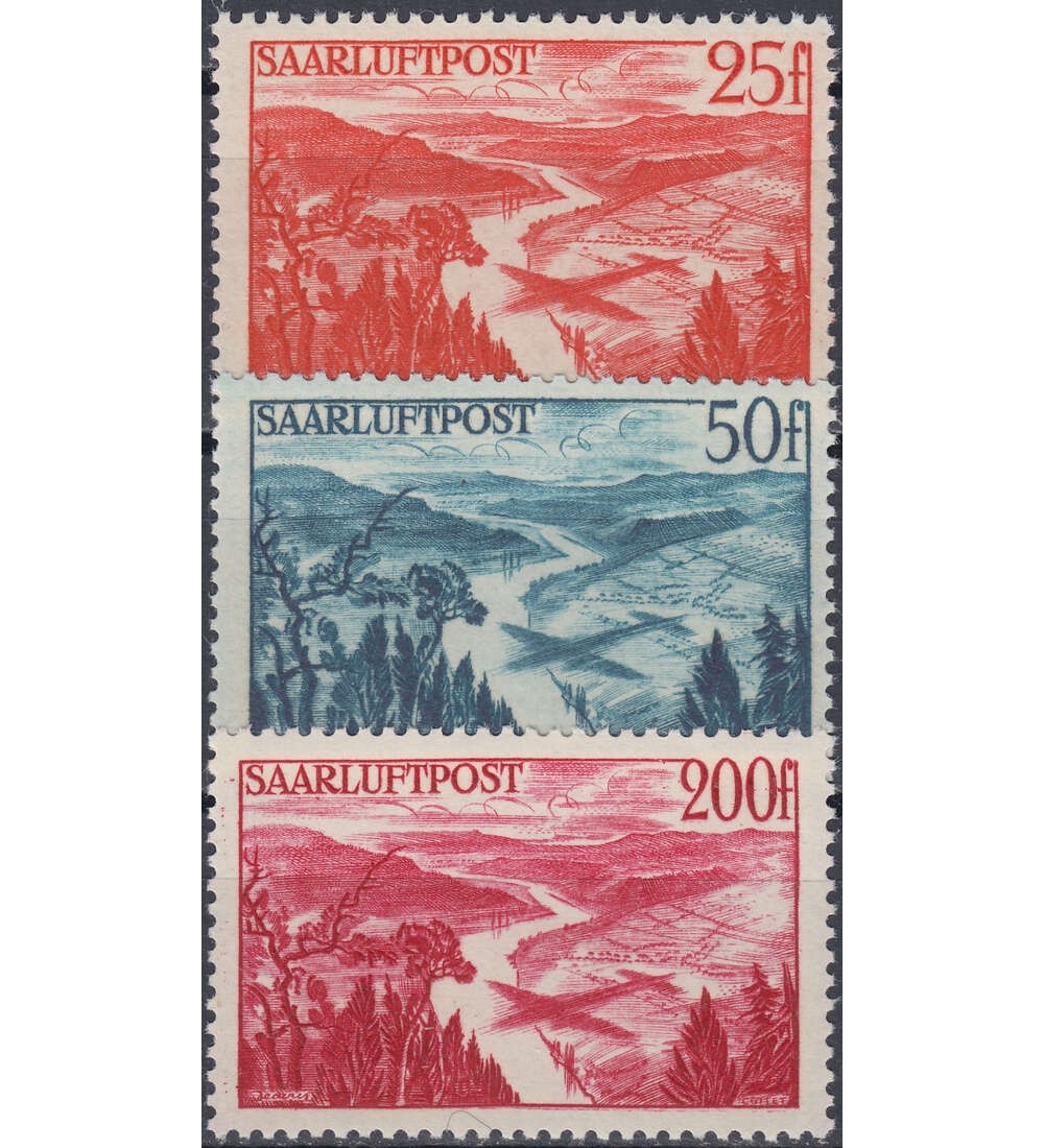 Saar Nr. 252-254 postfrisch Flugpost 1948