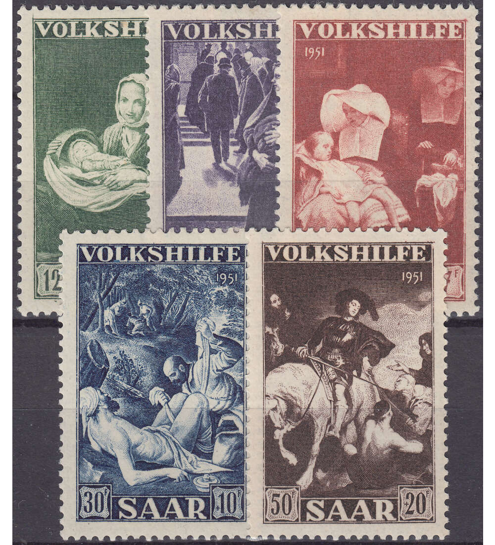 Saar Nr. 309-313 postfrisch Volkshilfe 1951