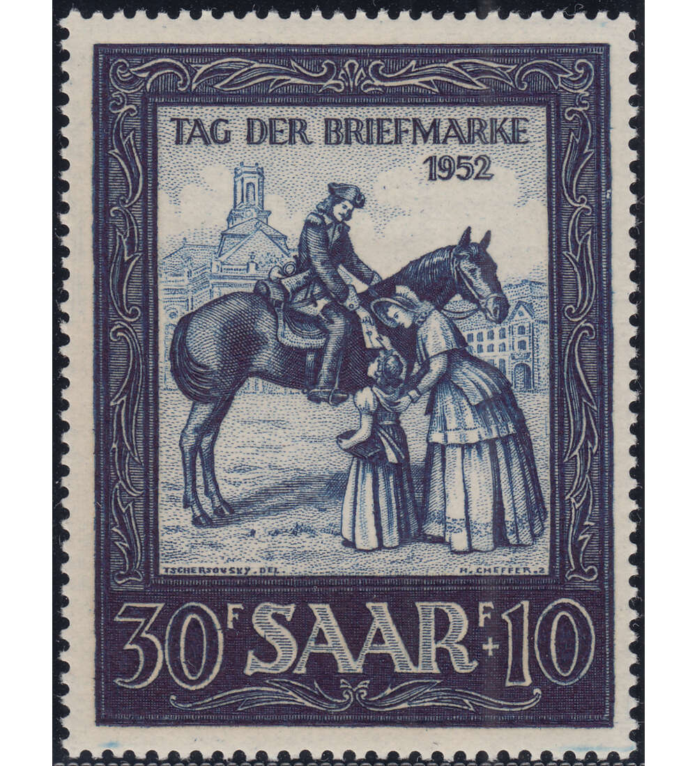 Saar Nr. 316 postfrisch Tag der Marke 1952