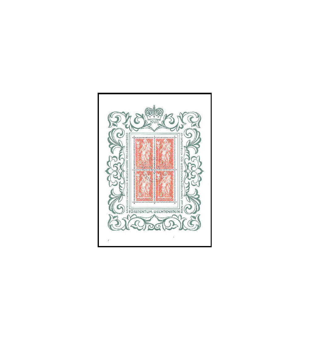 Liechtenstein Nr. 449 gestemp. Kleinbogen Madonna