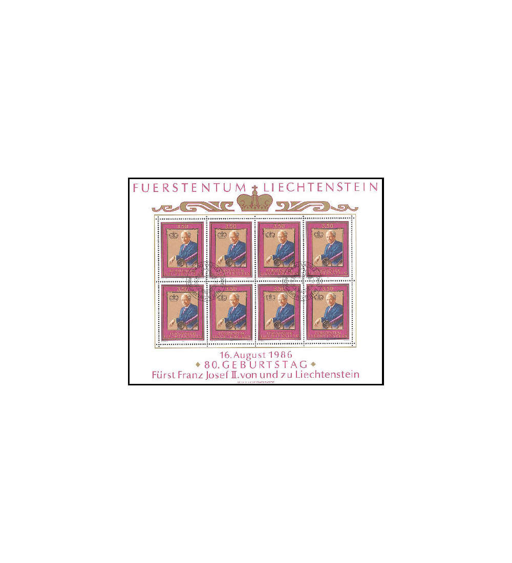 Liechtenstein Nr. 903 gestempelt Kleinbogen Franz Josef II.