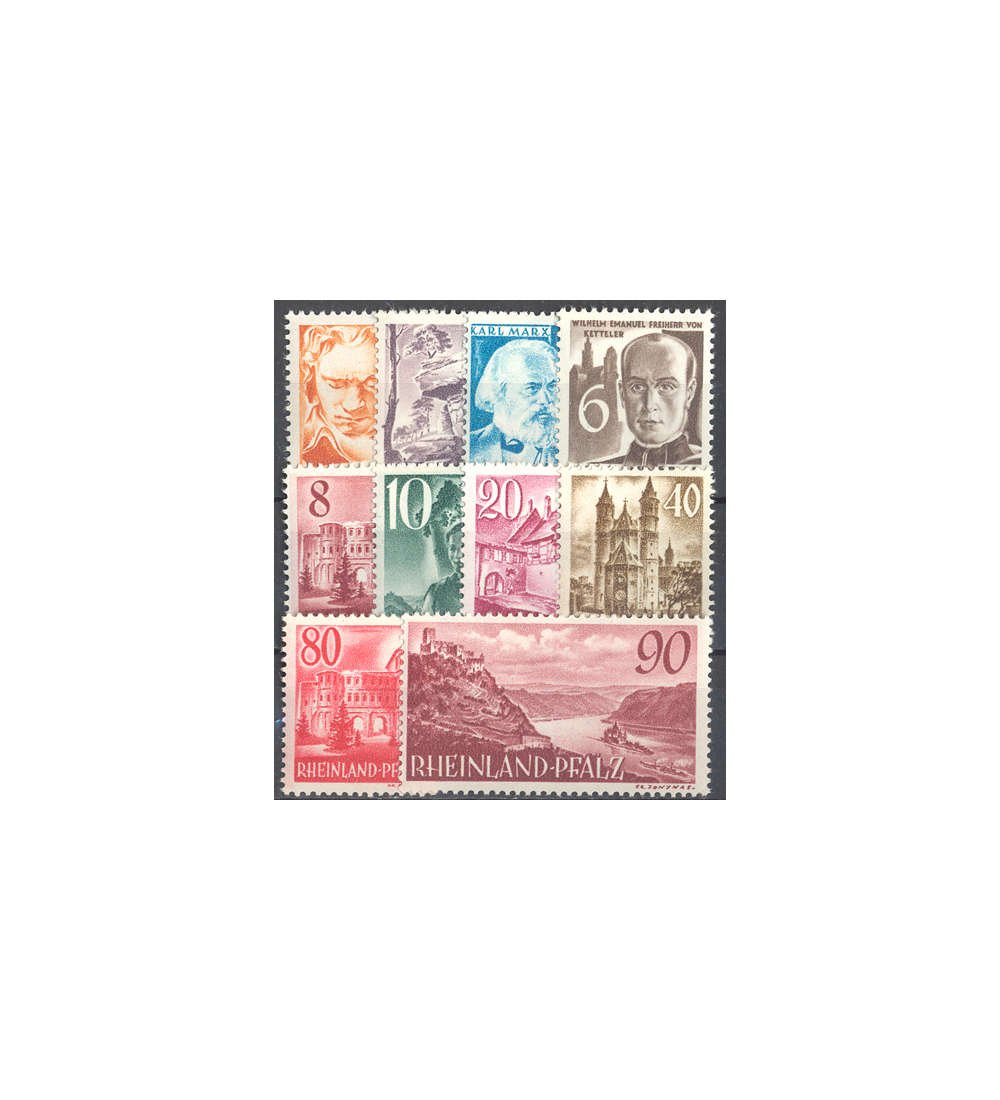 Franzsische Zone Rheinland-Pfalz Nr. 32-41 Freimarken 1948 postfrisch **