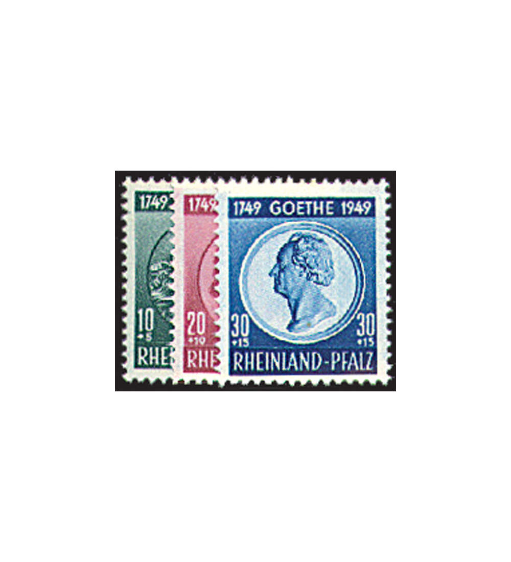 Franzsische Zone Rheinland-Pfalz Nr. 46-48 Goethe postfrisch **