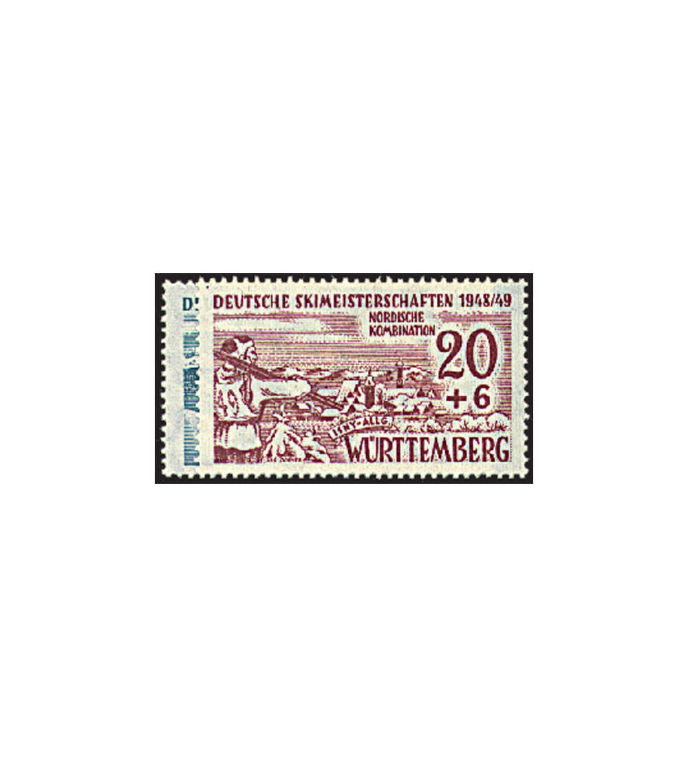 Franzsische Zone Wrttemberg Nr.38-39 DM Ski postfrisch **