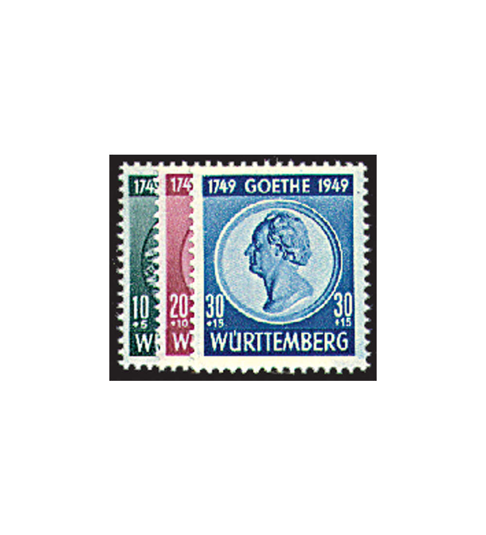 Franzsische Zone Wrttemberg Nr.44-46 Goethe postfrisch **