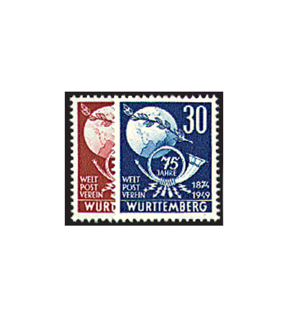 Franzsische Zone Wrttemberg Nr.51-52 Weltpostverein postfrisch **