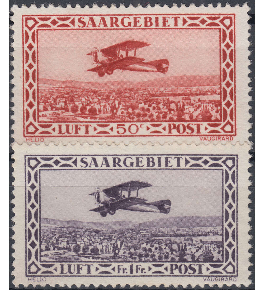 Saar Nr. 126-127 Flugpost 1928