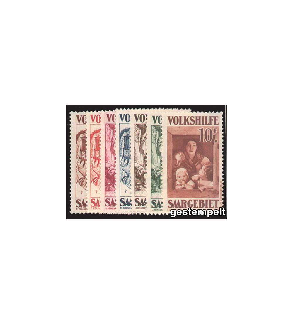 Saar Nr. 144-150 gestempelt    Volkshilfe 1931 I