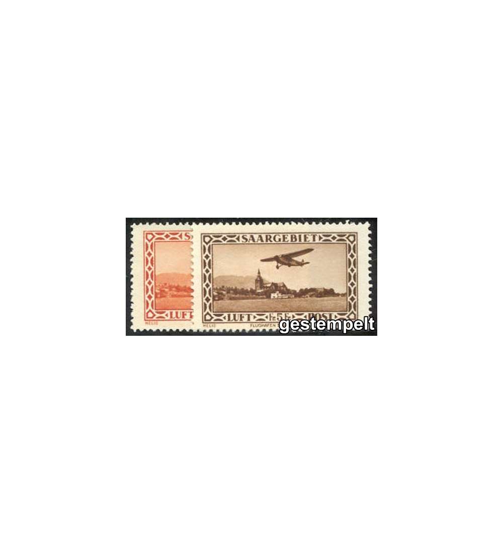 Saar Nr. 158-159 gestempelt    Flugpost 1932