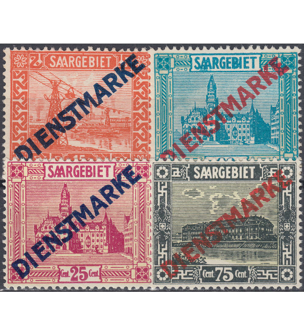 Saar Dienstmarken Nr. 12I-15I  Dienstmarken 1923