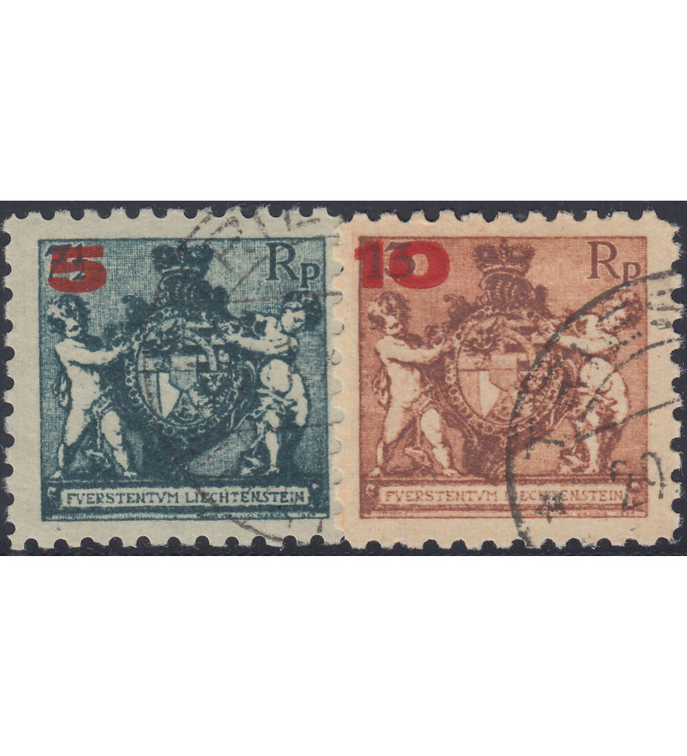 Liechtenstein Nr. 61-62A gestempelt Freimarken 1924