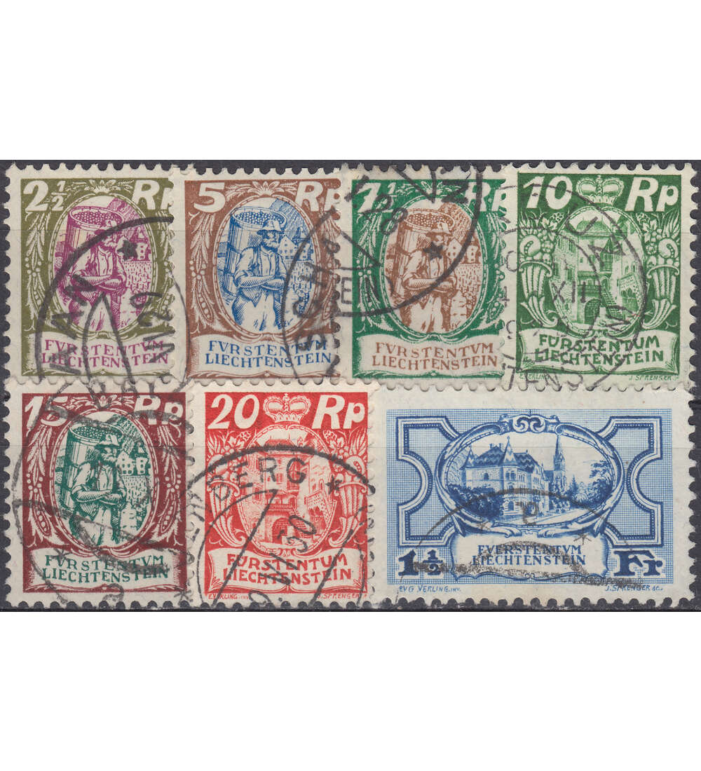 Liechtenstein Nr. 65-71 gestempelt  Freimarken 1925