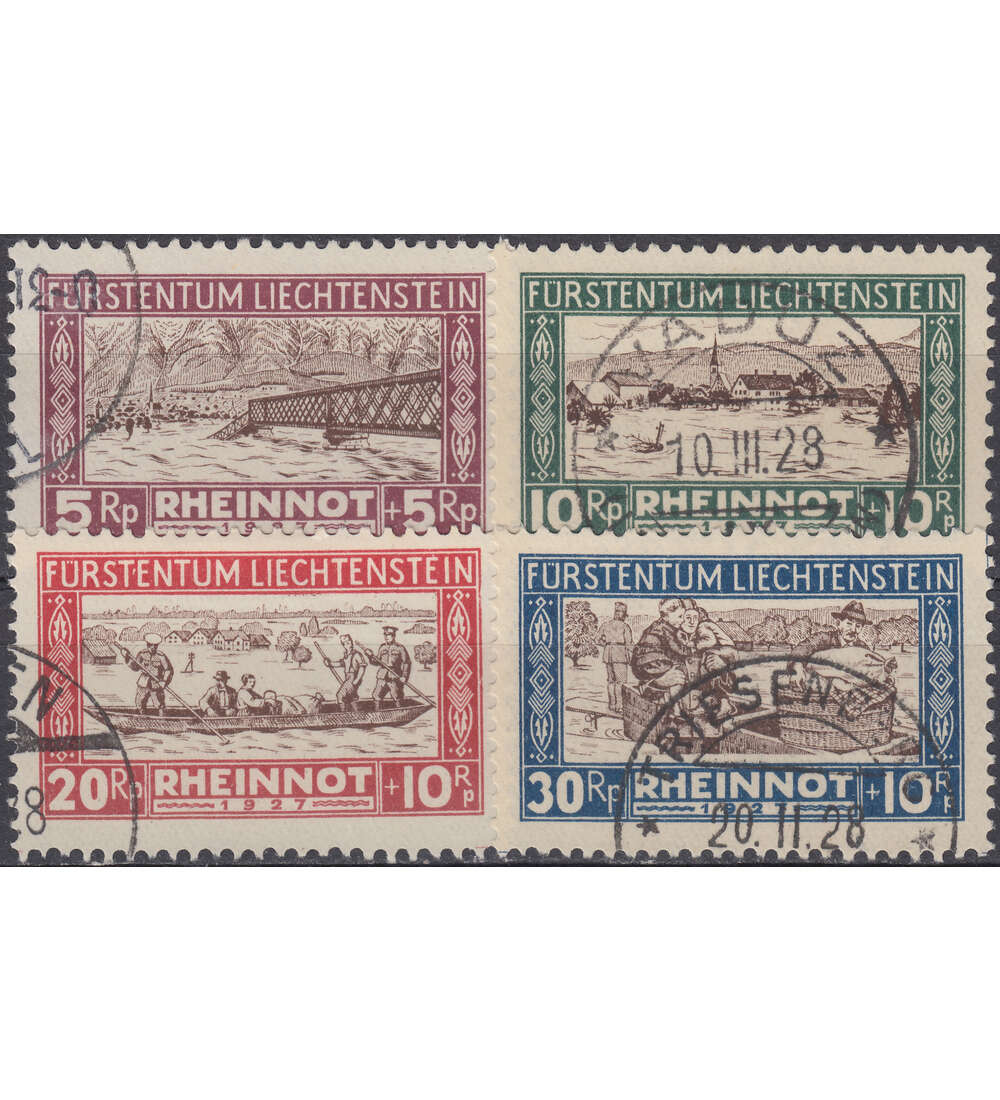 Liechtenstein Nr. 78-81 gestempelt  Hochwassergeschdigte