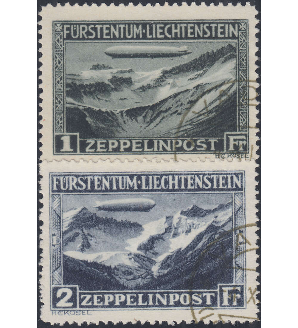 Liechtenstein Nr. 114-115 gestempelt  Luftschiff Graf Zeppelin