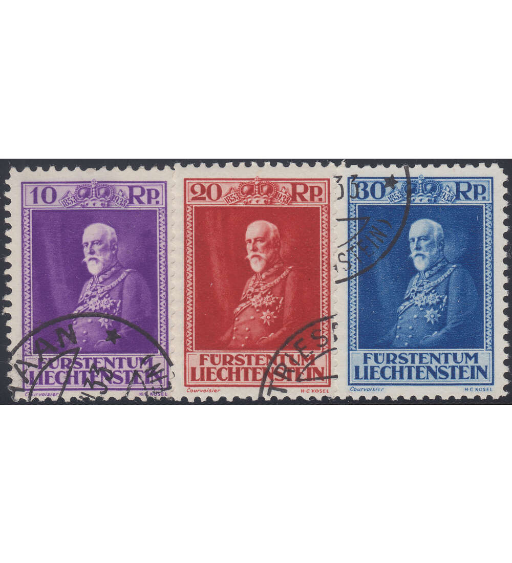 Liechtenstein Nr. 122-124 gestempelt Frst Franz I.