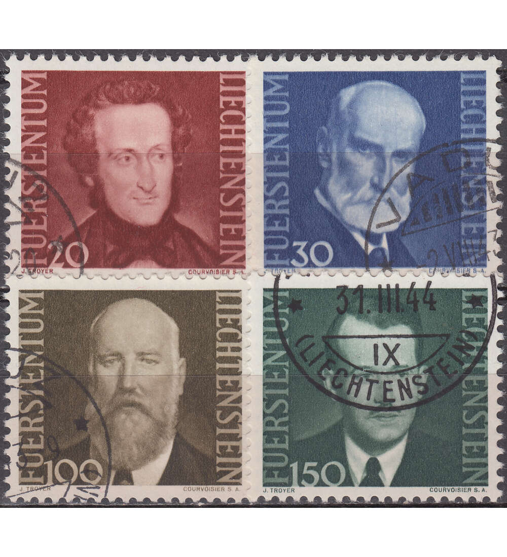 Liechtenstein Nr. 214-217 gestempelt  Frsten 1943