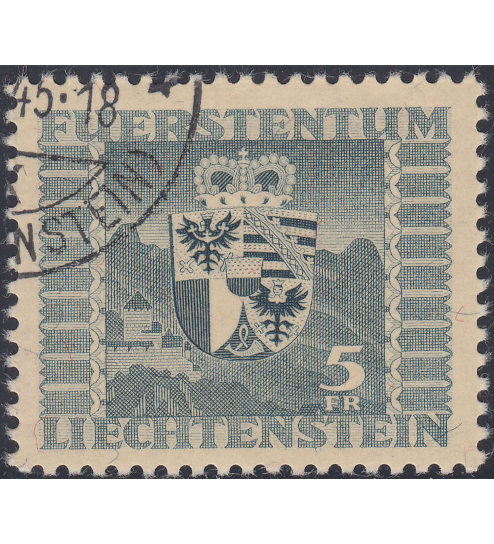 Liechtenstein Nr. 243 gestempelt     Freimarke Wappen 1945