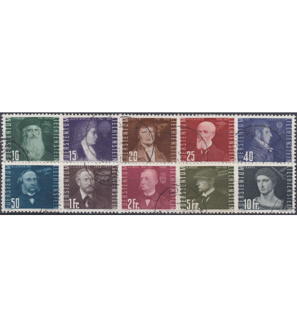 Liechtenstein Nr. 257-266 gestempelt  Flugpioniere