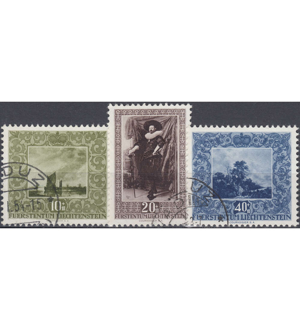 Liechtenstein Nr. 301-303 gestempelt  Gemlde 1951