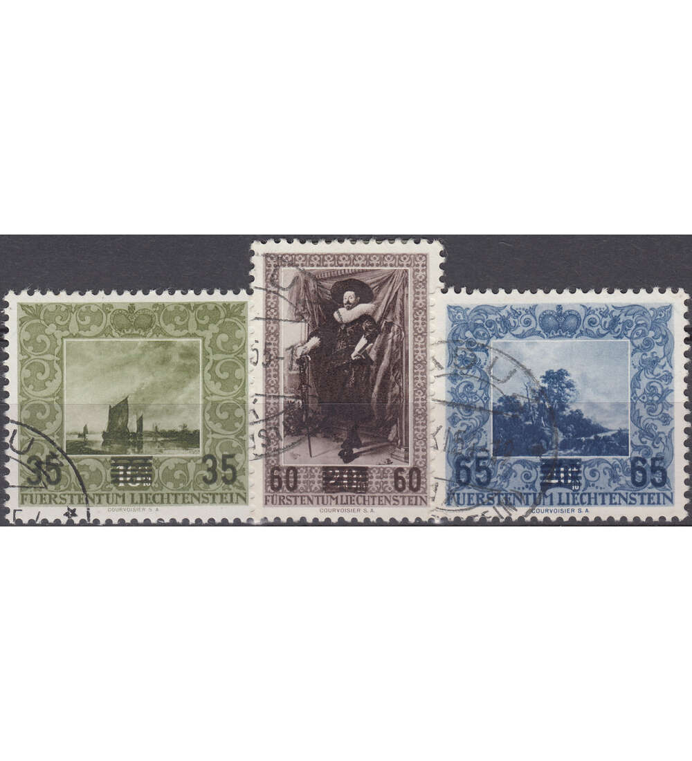 Liechtenstein Nr. 326-328 gestempelt  Aufdrucke 1954