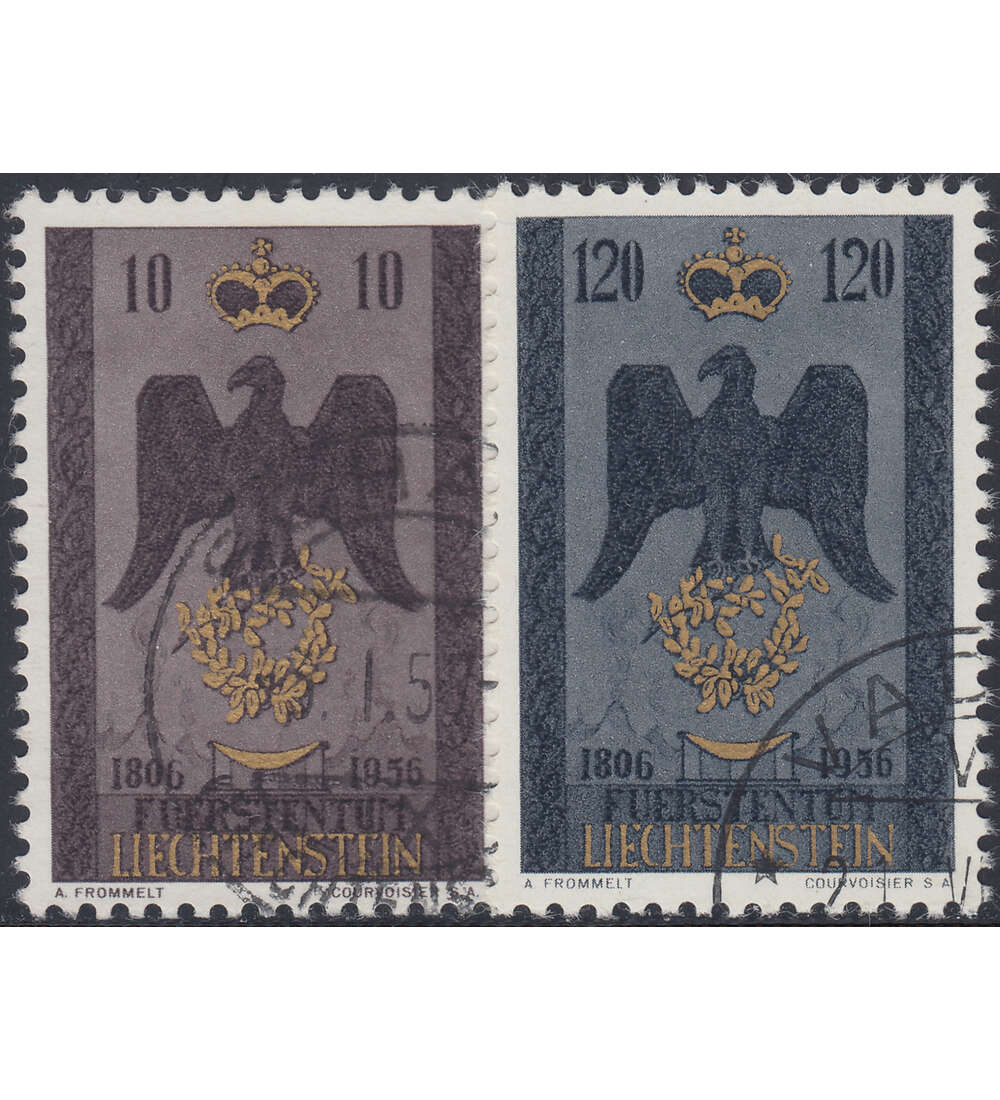 Liechtenstein Nr. 346-347 gestempelt 150 Jahre Liechtenstein