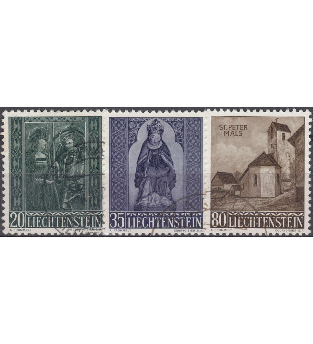 Liechtenstein Nr. 374-376 gestempelt Weihnachten 1958
