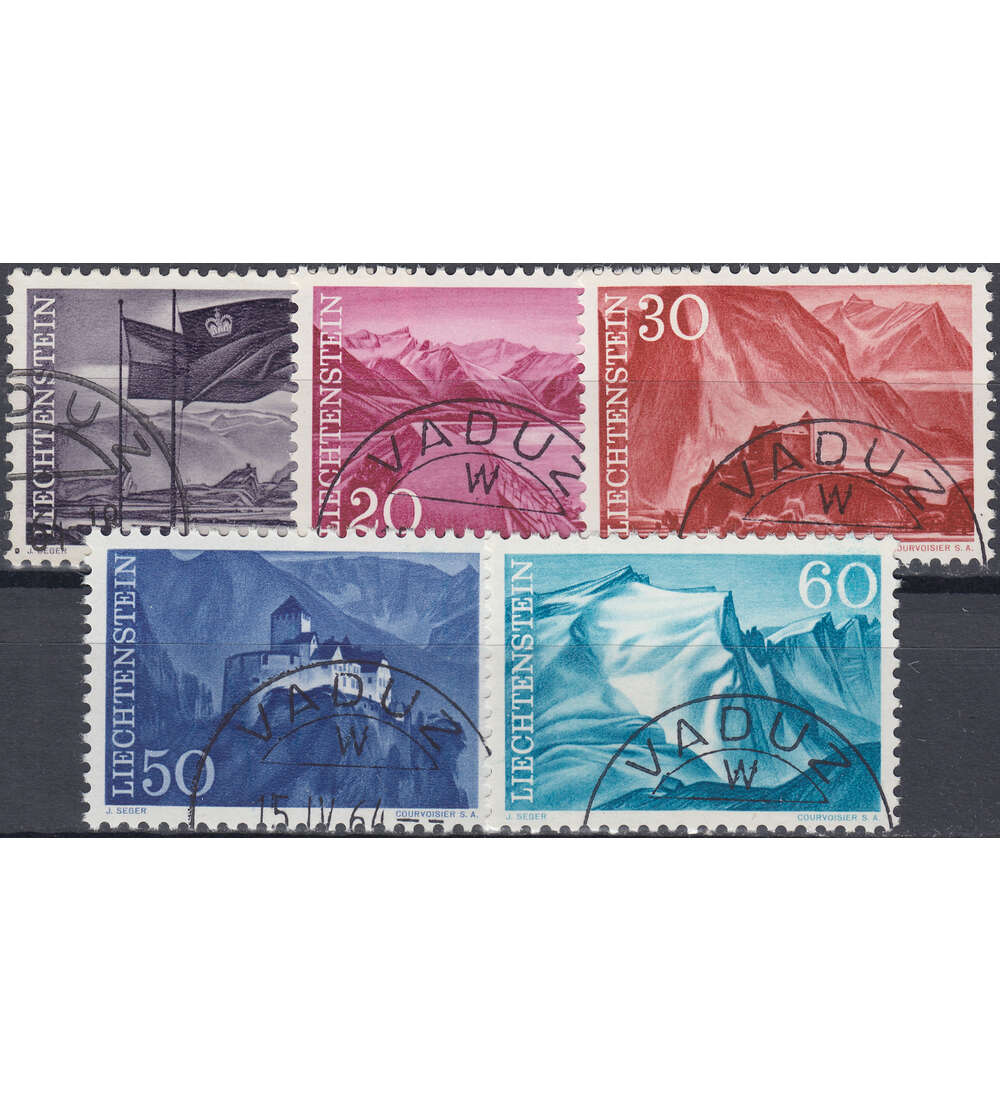 Liechtenstein Nr. 381-385 gestempelt  Landschaften 1959