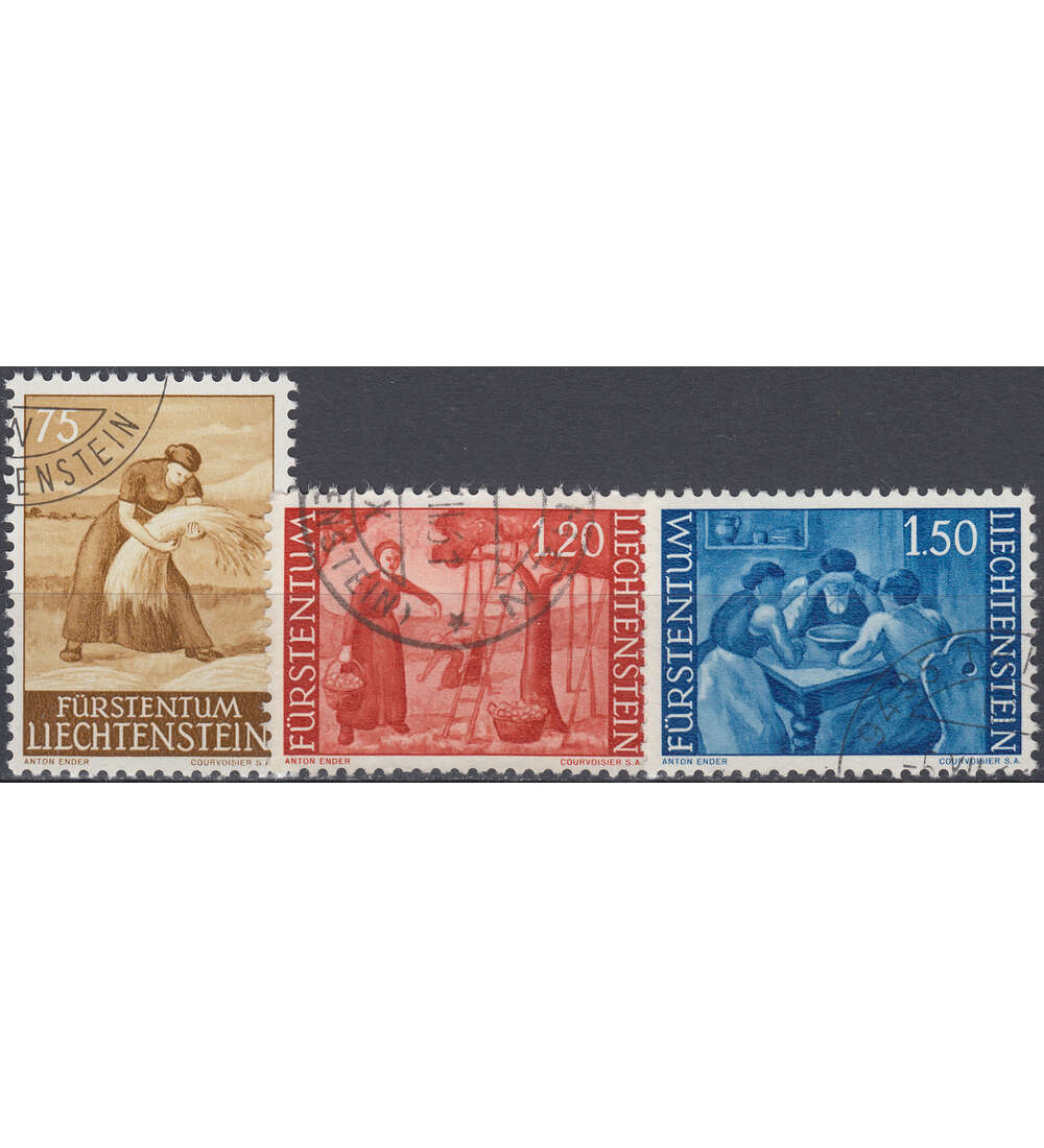 Liechtenstein Nr. 395-397 gestempelt  Landschaften 1960