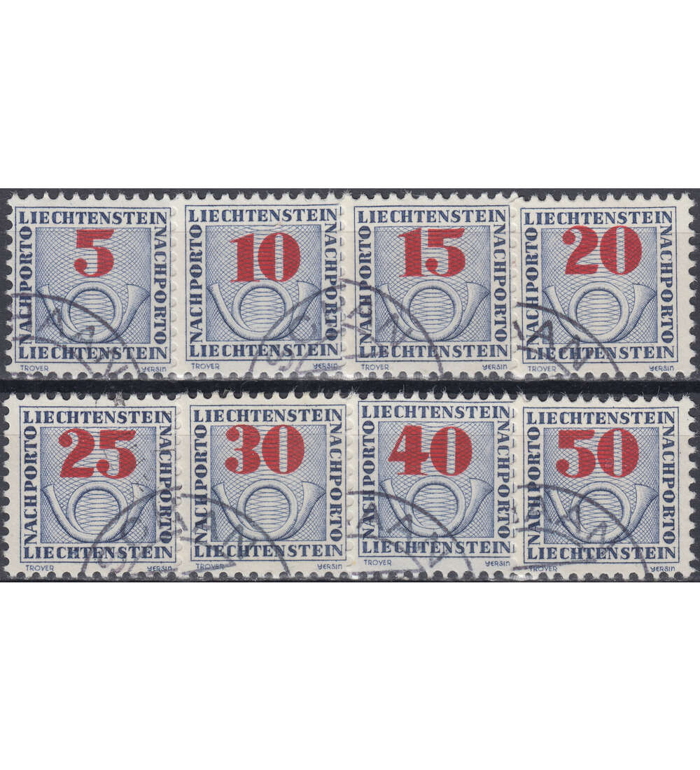 Liechtenstein Nr. P 21-28 gestempelt  Portomarken