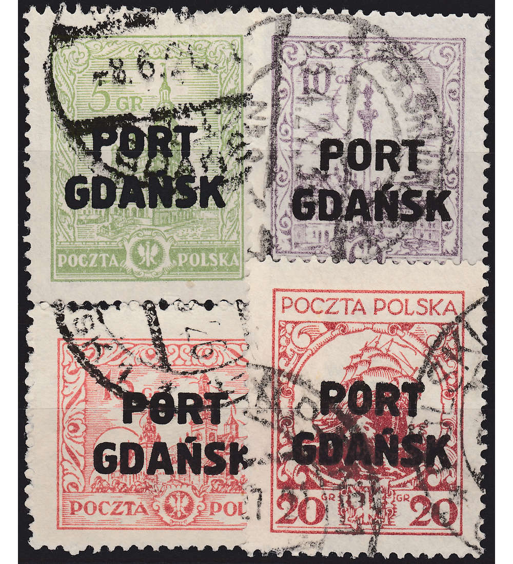 Danzig Port Gdansk Nr. 15-18 gestempelt