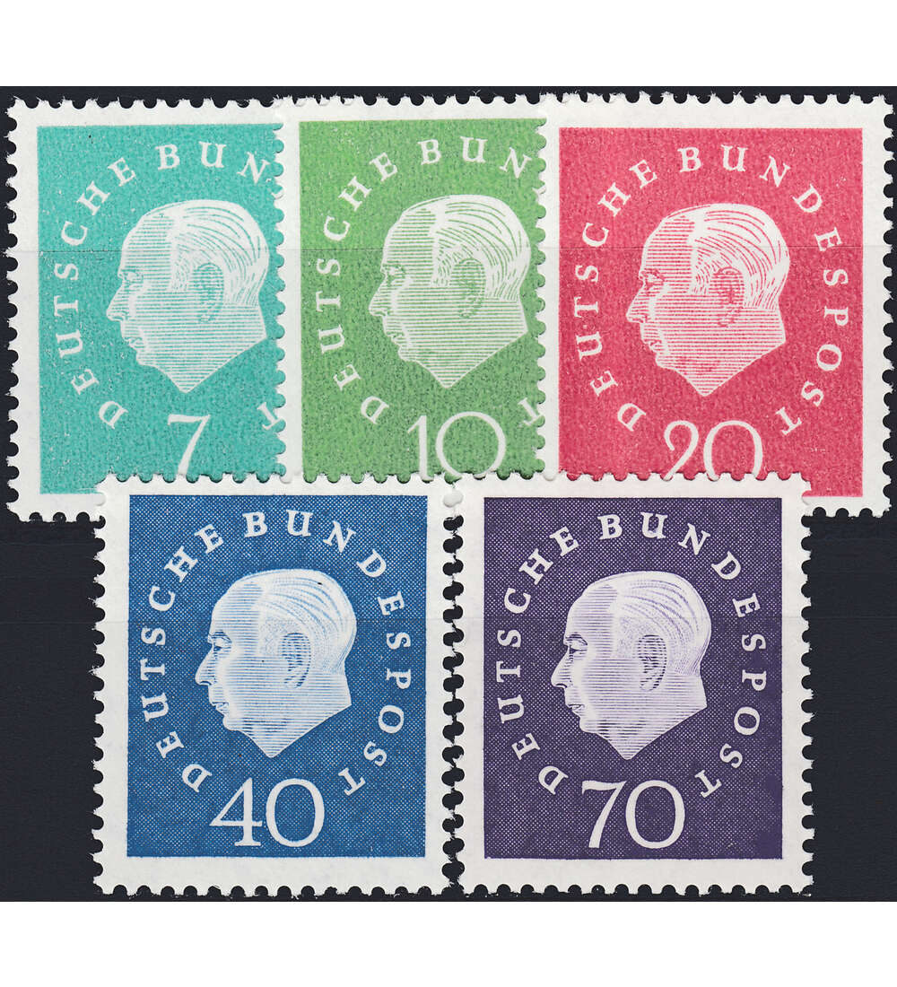 BRD Bund  Nr. 302-306 Bund postfrisch ** Heuss Medaillon